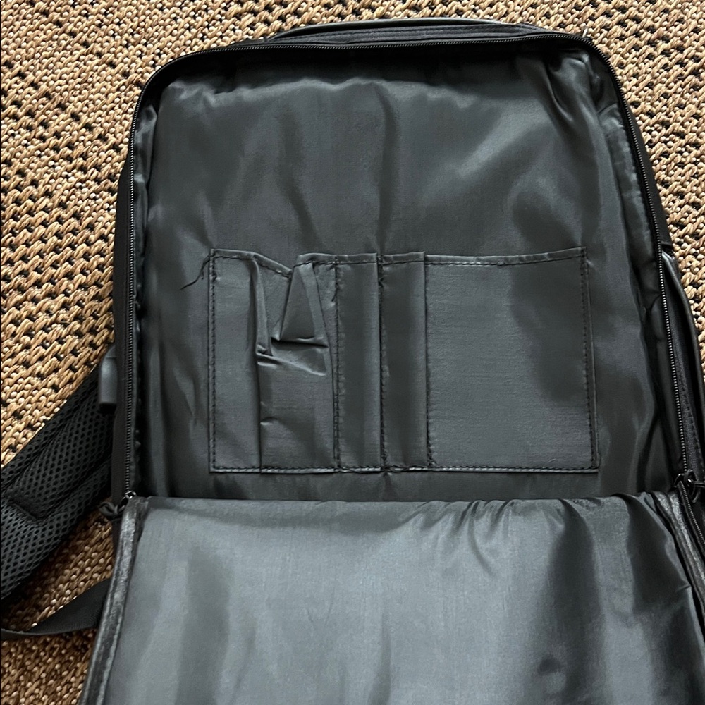 Sleek Black Structured Backpack With Adjustable S… - image 5